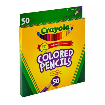 Crayola Colored Pencils Assorted Colors, Bright, Bold Colors, 50 Ea