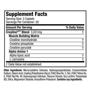 Six Star Creatine X3, Professional Strength Caplets, 60 Ea