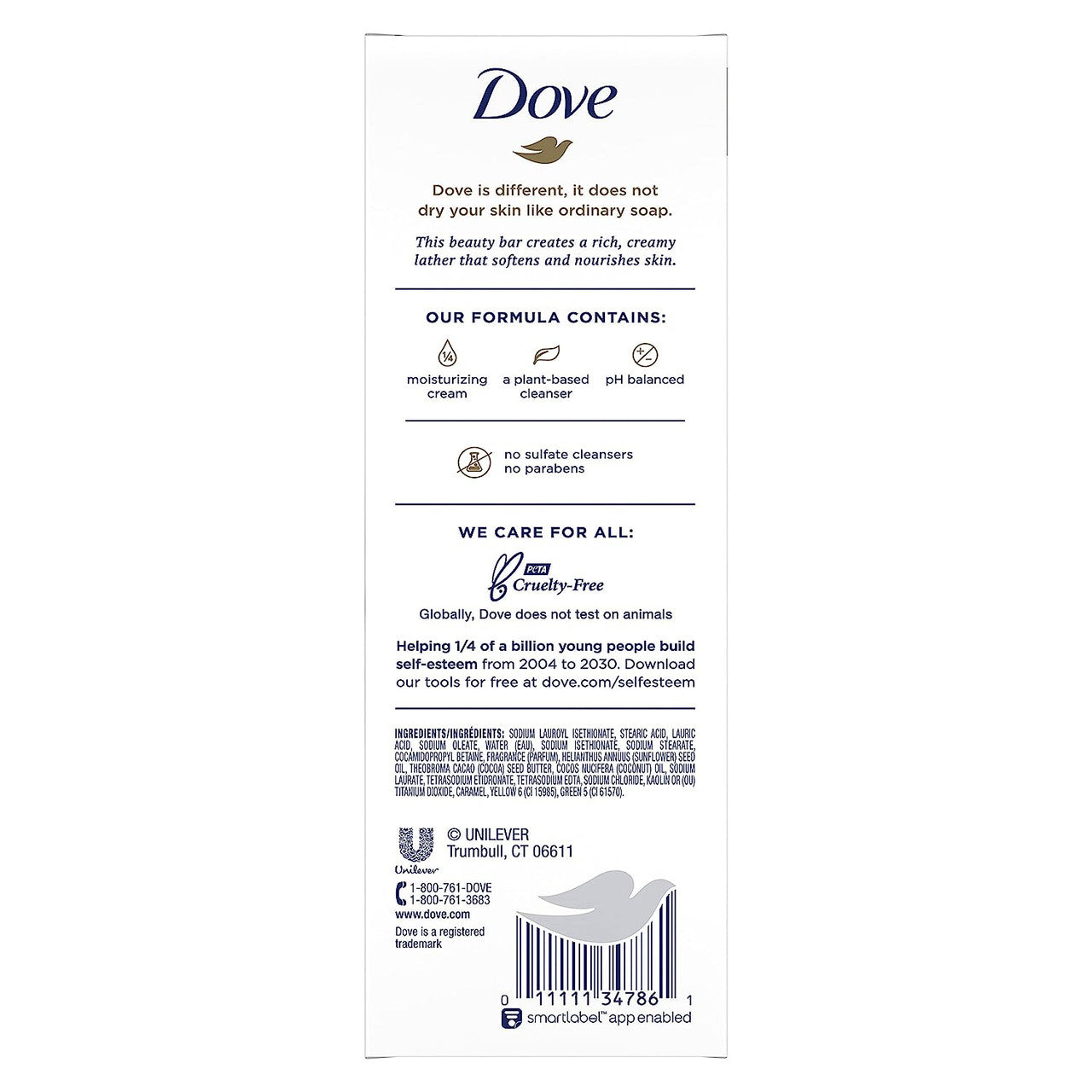 Dove Restoring Coconut and Cocoa Butter Beauty Bar, 6 Ea, 3.75 Oz