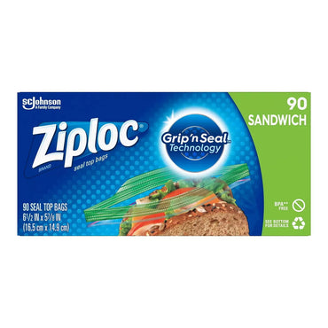 Ziploc Sandwich Bags, 90 Ct