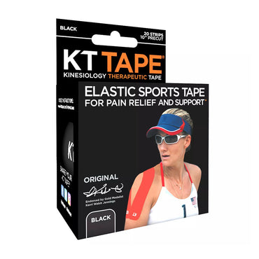 KT Tape Original Cotton Elastic Kinesiology Theraeputic Tape, 10" Cut Strips 20, 1 Ea