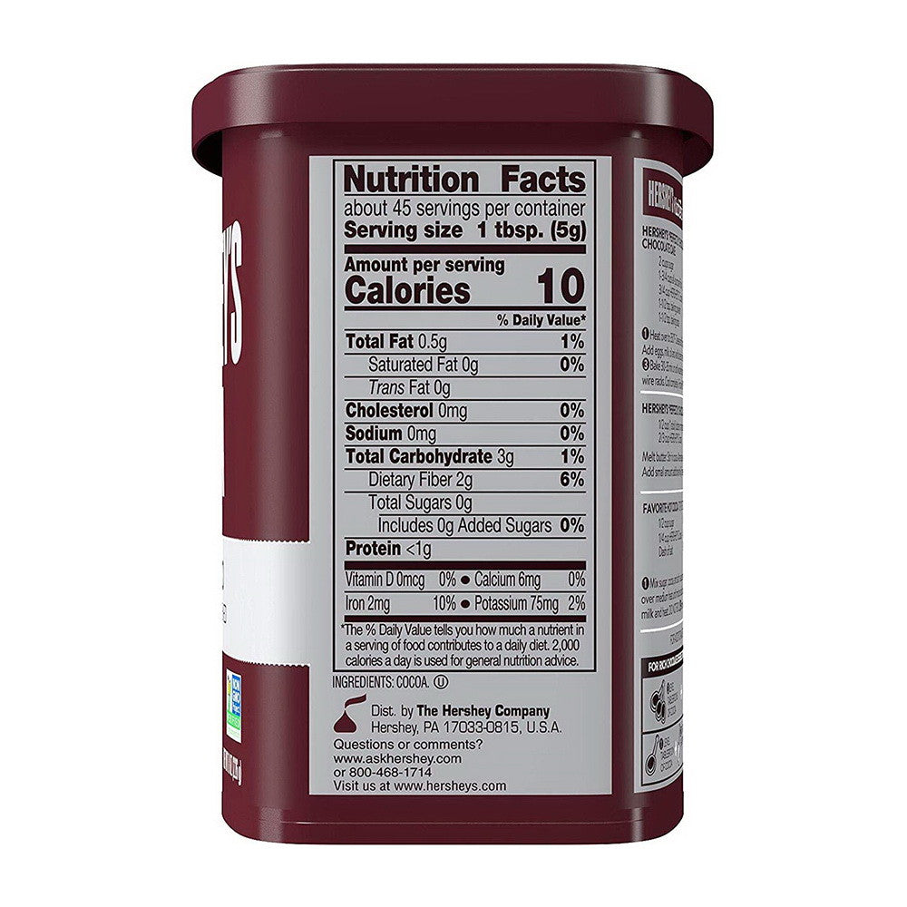 Hershey's Cocoa Naturally Unsweetened 100% Cocoa, 8 Oz