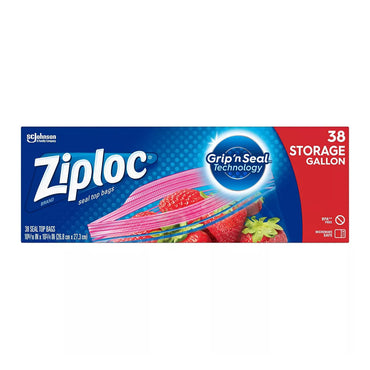 Ziploc Storage Gallon Bags, 38 Ct