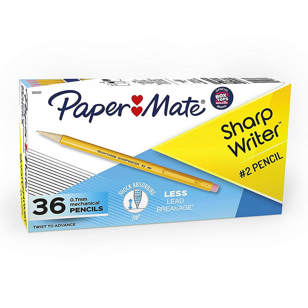 Papermate SharpWriter Mechanical Pencils, Twistable Tip, 5 Ea