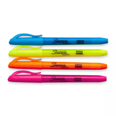 Sharpie Pocket Style Highlighters Chisel Tip Assorted, 4 Ea