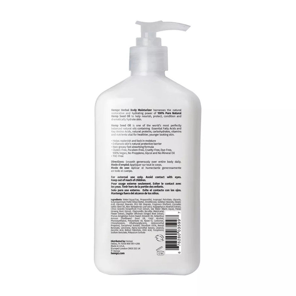Hempz Fresh Fusions Pink Pomelo And Himalayan Sea Salt Herbal Body Moisturizer, 17 Oz