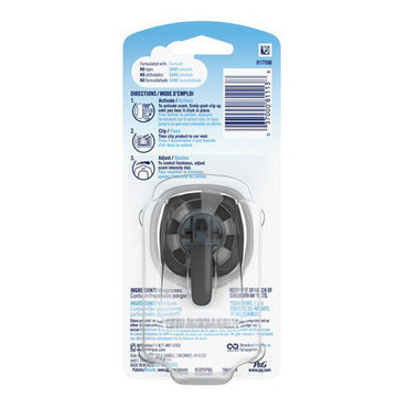 Febreze Car Odor-Eliminating Air Freshener Vent Clip Linen & Sky, 0.06 Oz
