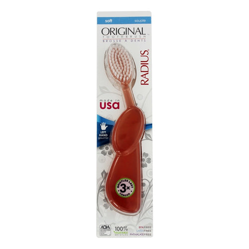 Radius Original Toothbrush Left-Handed, Bpa-Free - 1 Ea