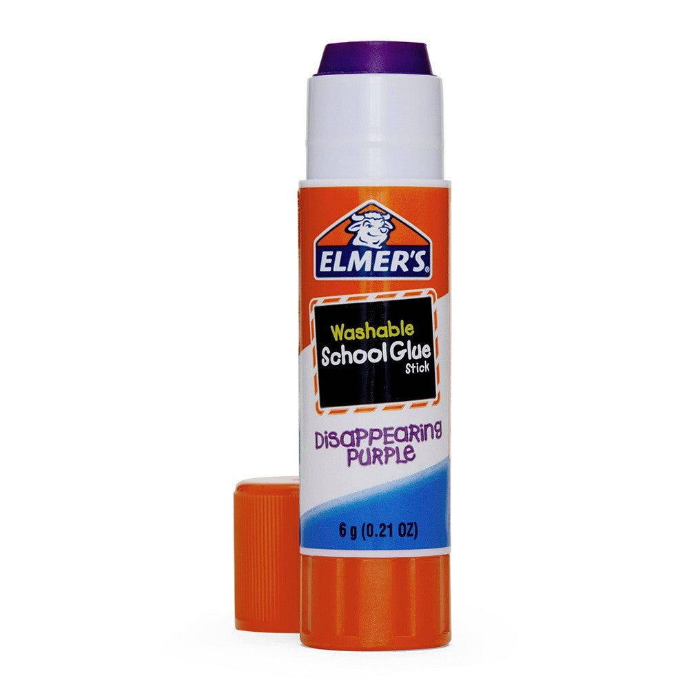 Elmer's Disappearing Purple School Glue Sticks, 6 Count