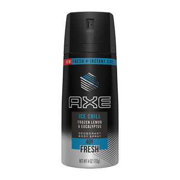 Axe Ice Chill Frozen Lemon & Eucalyptus Scent 48-Hour Fresh Deodorant Body Spray, 4 Oz