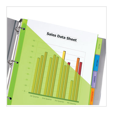 Avery Insertable Plastic Pocket Divider, Assorted, Big Tab, 5 Tab