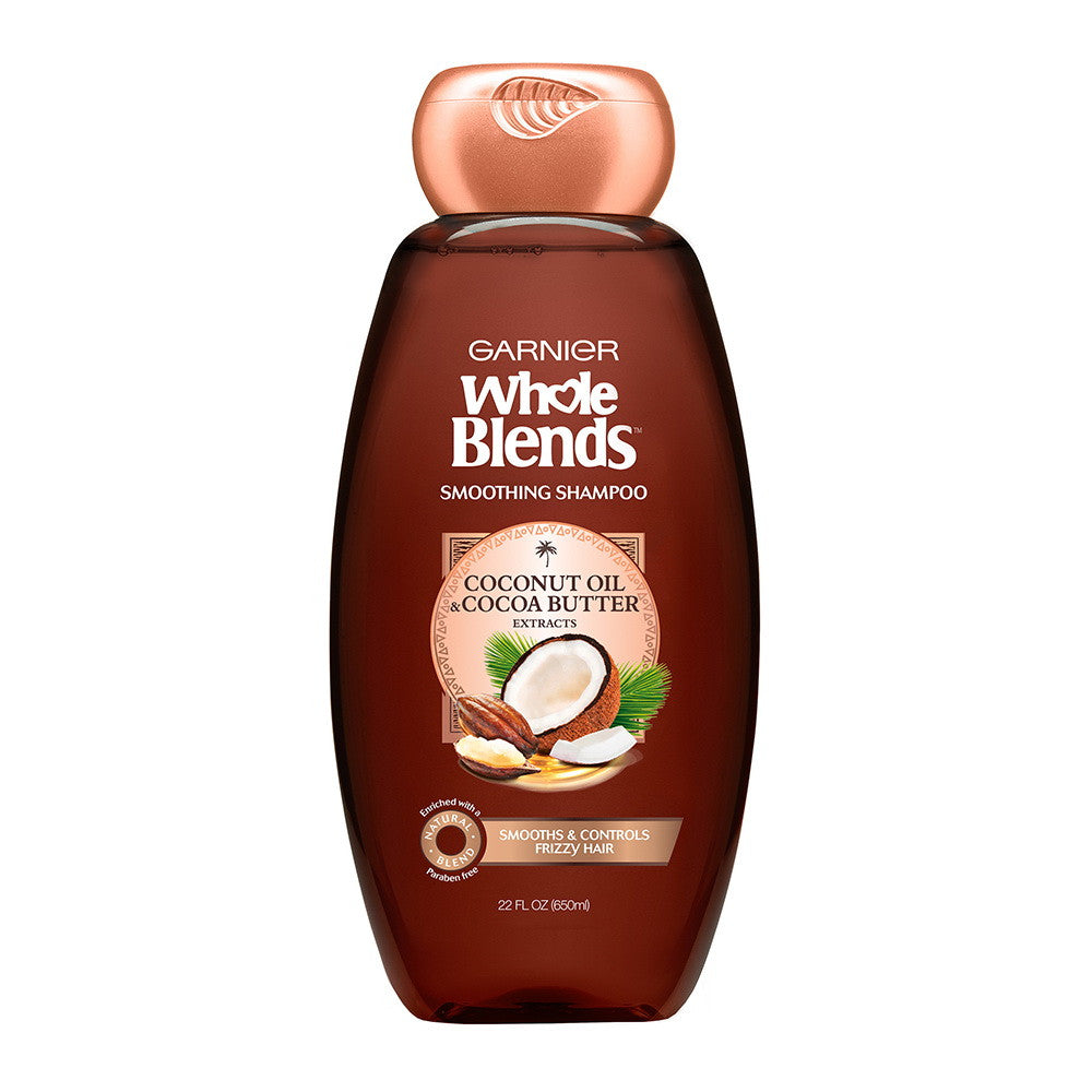 Garnier Whole Blends Coconut Oil & Cocoa Butter Smoothing Shampoo, 22 Oz