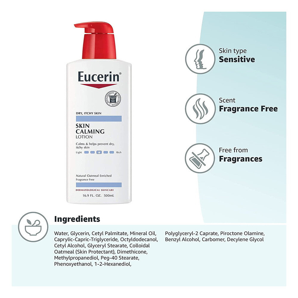 Eucerin Skin Calming Body Lotion for Dry and Itchy Skin - 16.9 fl oz