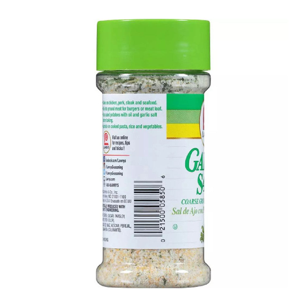 Lawrys Coarse Ground With Parsley Garlic Salt, 6 oz
