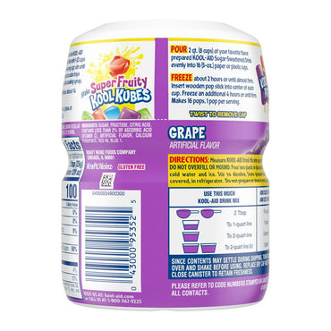 Kool Aid Sugar Sweetened Grape Artificially Flavored Powdered Soft Drink Mix, 19 Oz