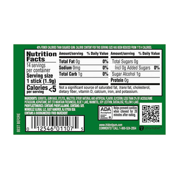 Trident Spearmint Sugar Free Gum, 14 Ct