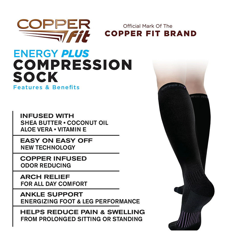 Copper Fit Compression Hydrating Socks Small/Medium - 1 Pair
