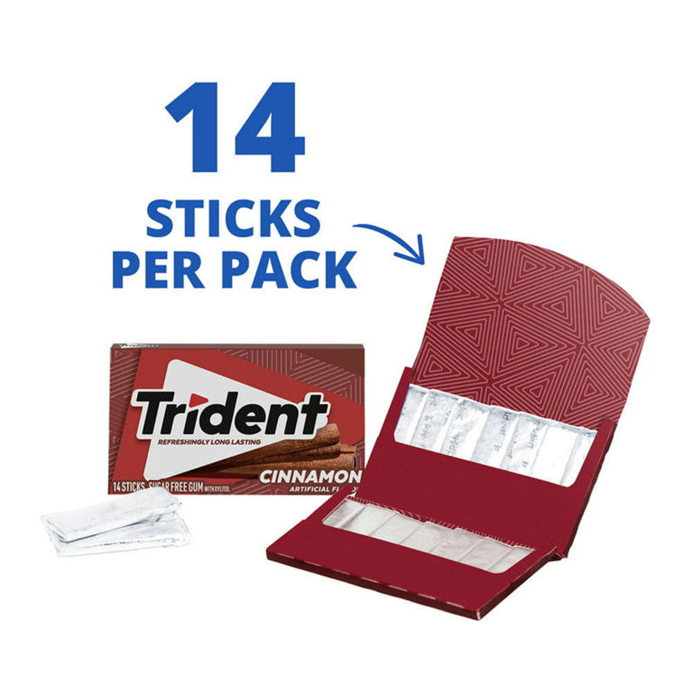 Trident Cinnamon Sugar Free Gum, 14 Ct