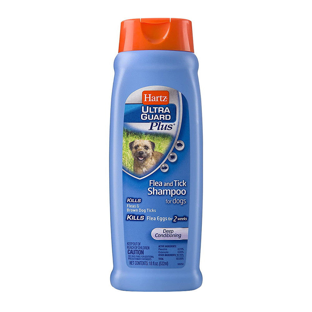 Hartz UltraGuard Plus Flea & Tick Shampoo with Aloe for Dogs, 18 Oz