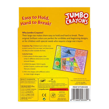 Crayola Crayons Jumbo 8Ct Peggable Tuck Box - Bin389