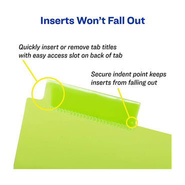 Avery Work Saver Big Tab Plastic Dividers 8 Tab Letter Multicolor, 1 Ea