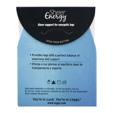 Leggs Sheer Vitality Light Support Control Top, 1 Ea