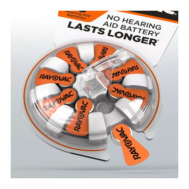 Rayovac Size 13 Hearing Aid Batteries, 8 Ea