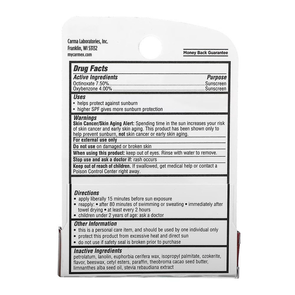 Carmex Daily Care Moisturizing Lip Balm SPF 15, Fresh Cherry, 0.15 Oz