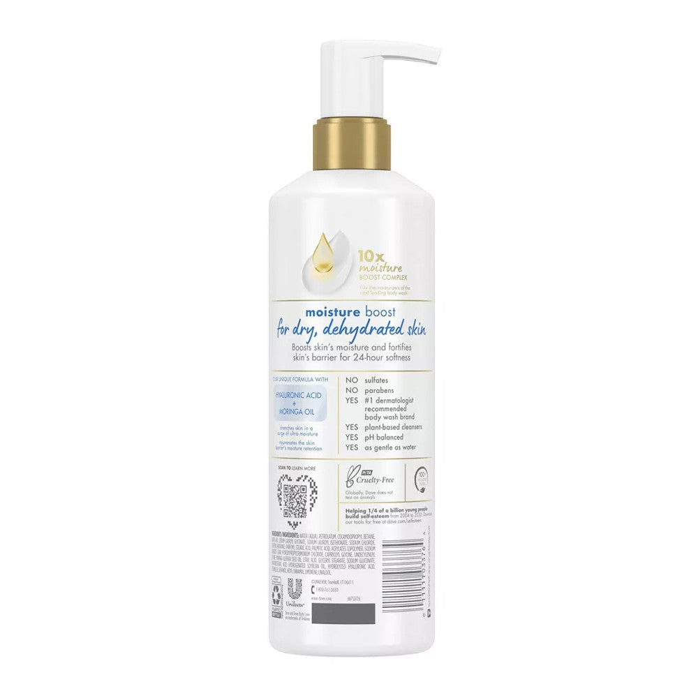 Dove Body Love Hyaluronic Serum And Moringa Oil Moisture Boost Body Cleanser, 17.5 Oz