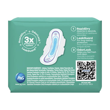 Always Ultra Thin Daytime Pads with Wings, Size 1 Regular Unscented, 22 Ct