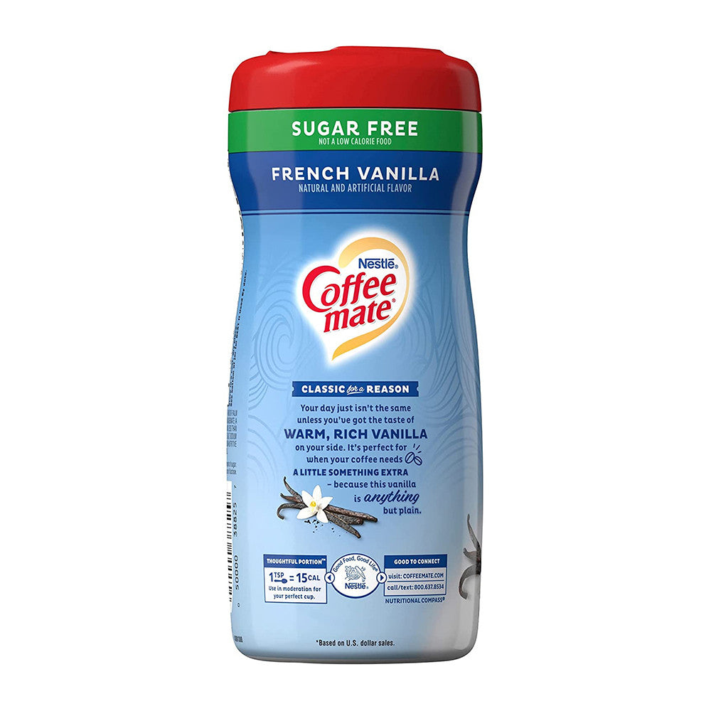 Nestle Coffee Mate Sugar Free French Vanilla Coffee Creamer, 10.2 Oz