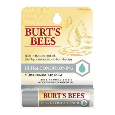 Burts Bees 100% Natural Origin Moisturizing Lip Balm, Ultra Conditioning, 1 Ea