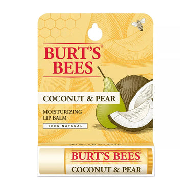 Burts Bees 100% Natural Moisturizing Lip Balm with Beeswax, Coconut and Pear, 0.15 Oz