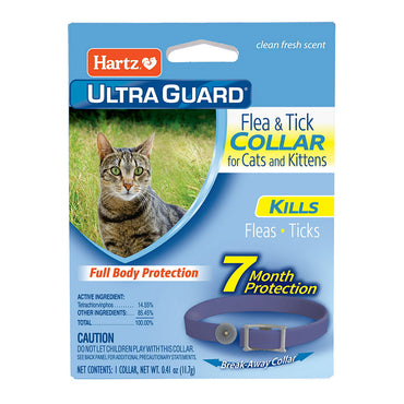 Hartz Ultra Guard Flea And Tick Collar For Cats And Kittens, 7 Months Protection, O.4 Oz