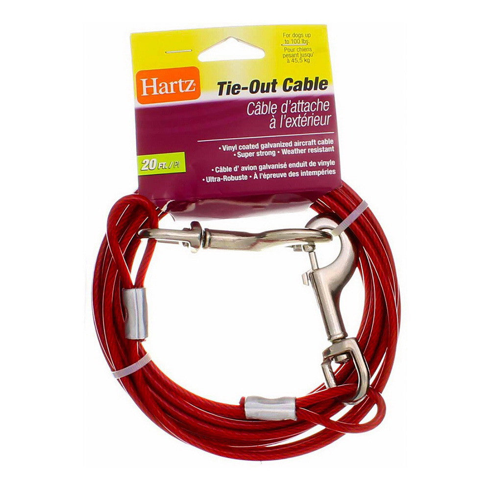 Hartz Tie Out Cable for Dogs up to 100lbs - 20ft
