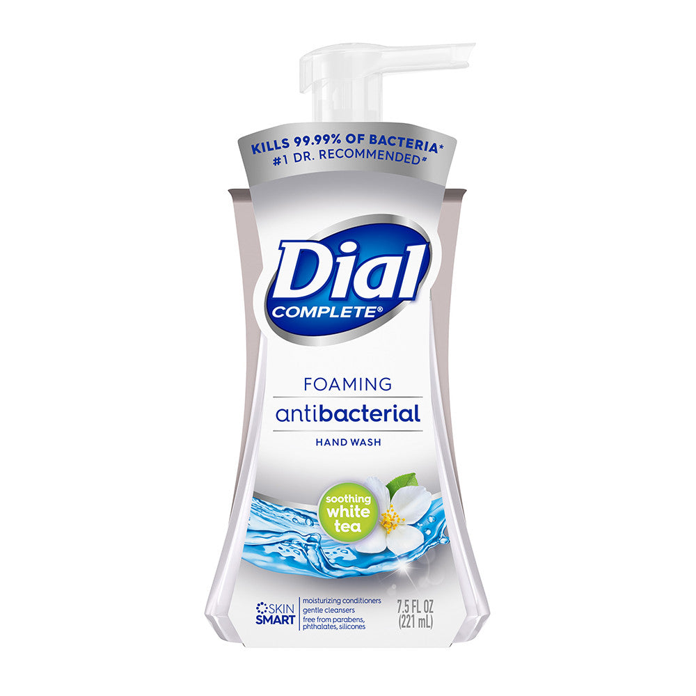Dial Complete Foaming Antibacterial Hand Wash, White Tea - 7.5 Oz