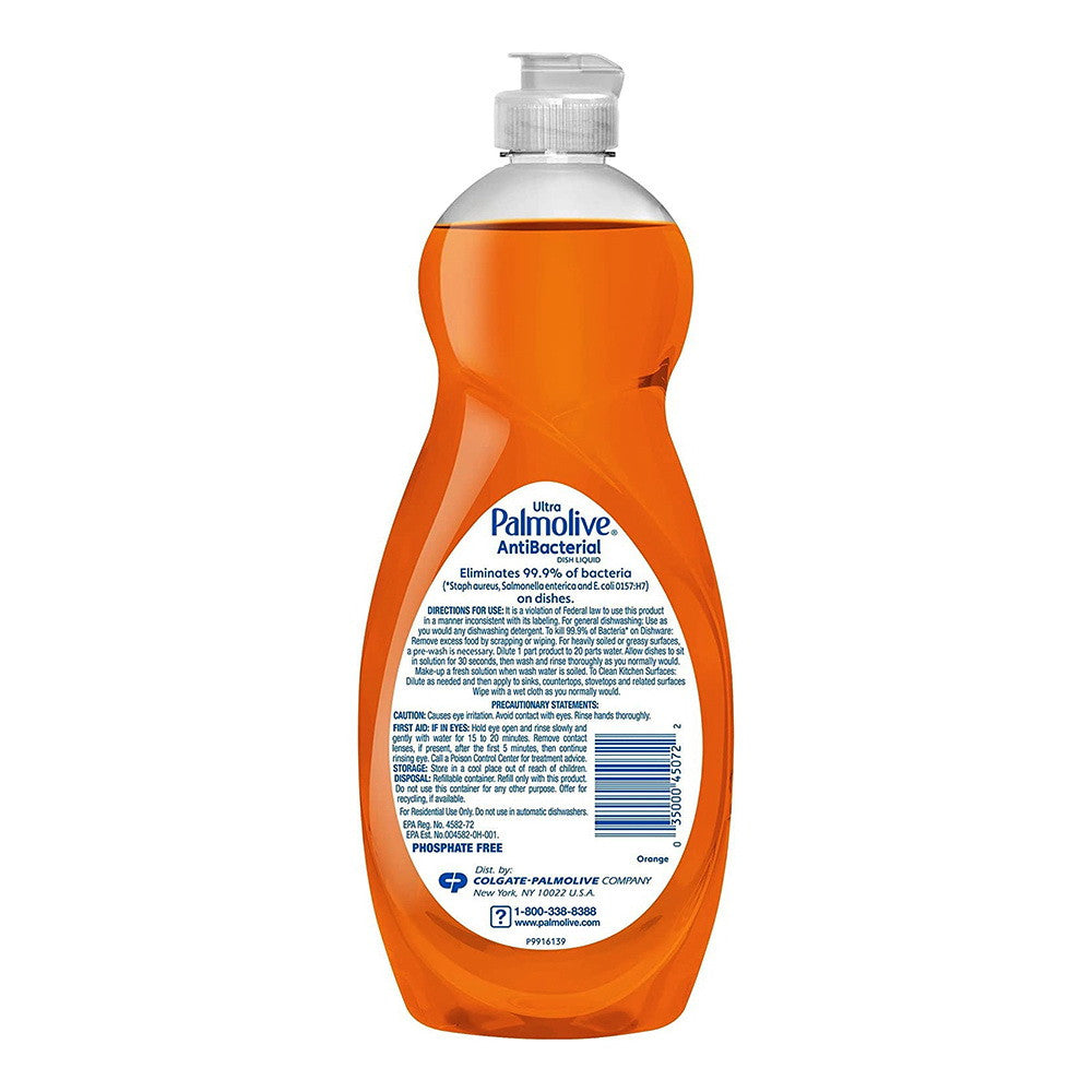 Palmolive Ultra Antibacterial Liquid Dish Soap, Orange Scent, 32.5 fl oz