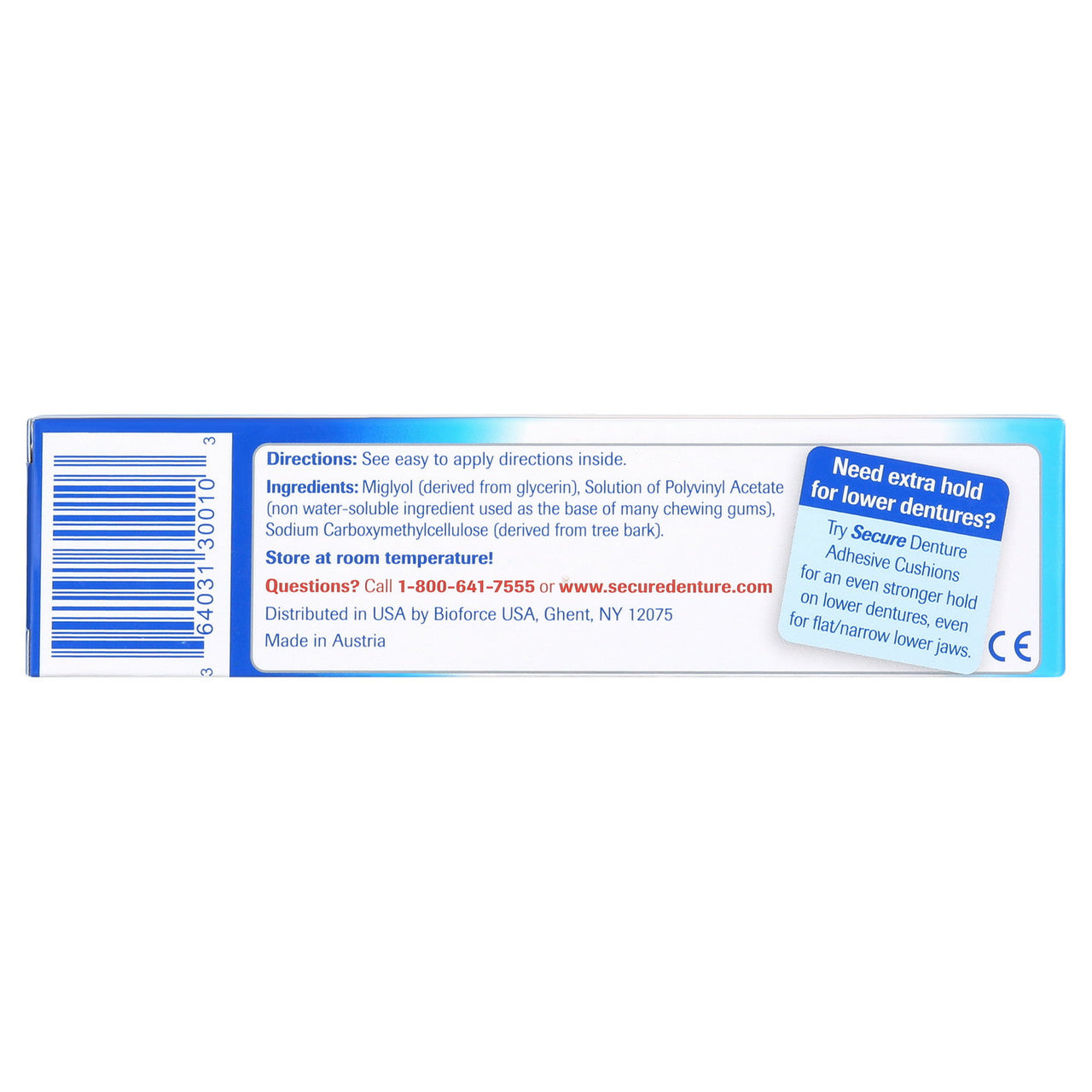 Secure Denture Adhesive Bonding Cream, Extra Strong 12 Hour Hold, 1.4 OZ