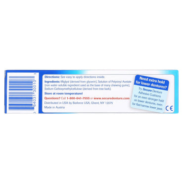 Secure Denture Adhesive Bonding Cream, Extra Strong 12 Hour Hold, 1.4 OZ