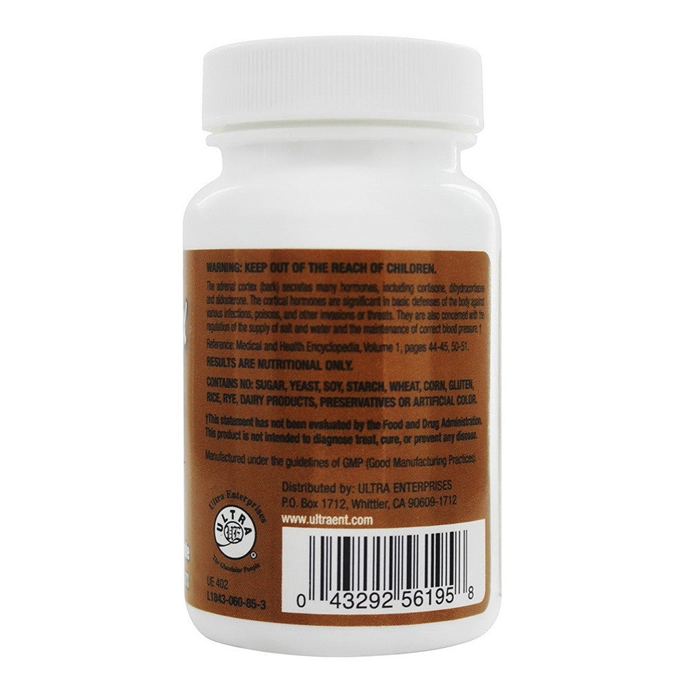 Ultra Glandulars Raw Adrenal Cortex Tablets, 60 Ea