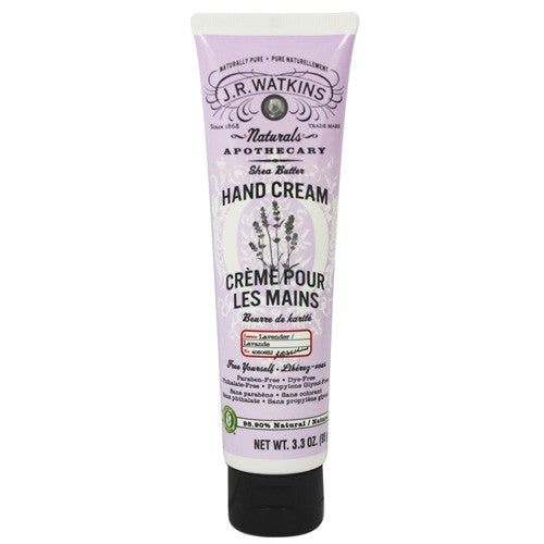 J R Watkins Naturals Apothecary Shea Butter Hand Cream, Lavender - 3.3 Oz