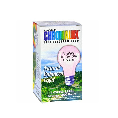 Chromalux Lumiram Full Spectrum 3 Way 50-100-150W Frosted Lamp Natural Balanced Light, 1 Ea