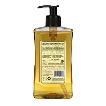 A La Maison Traditional French Milled Liquid Soap For Hands And Body, Honeysuckle 16.9Oz (500ml)