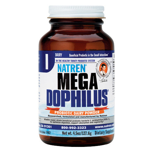 Natren Mega Dophilus Dairy Probiotic Powder, 4.5 Oz