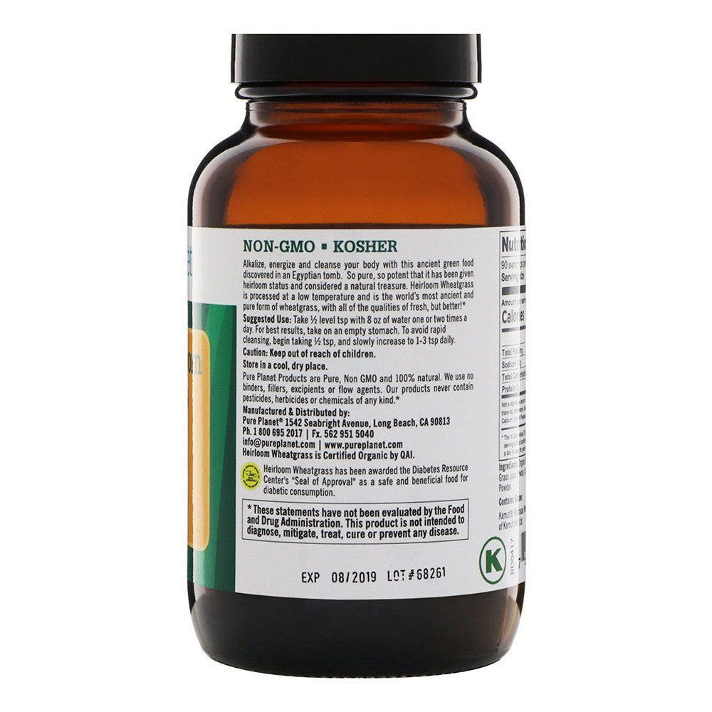 Pure Planet Organic Heirloom Wheatgrass, 90 Grm