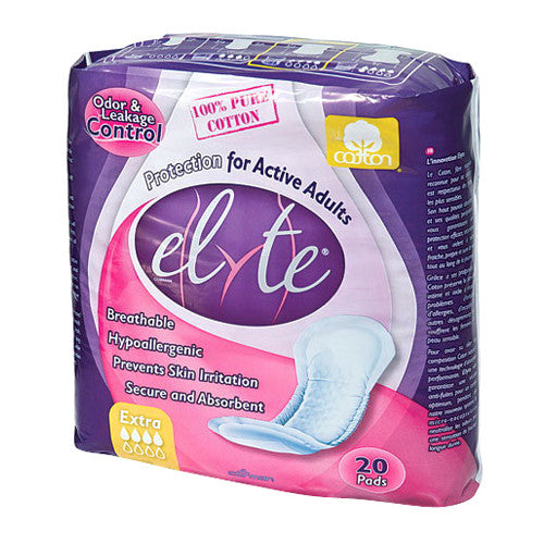 Elyte Incontinence Pads Extra, 20 Ea