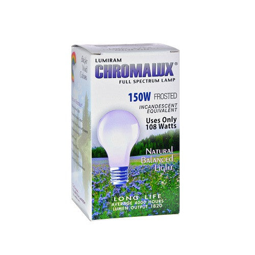 Chromalux Lumiram Full Spectrum 150Watt Frosted Lamp Natural Balanced Light, 1 Ea