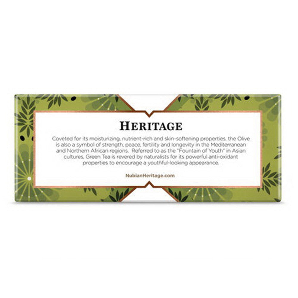 Nubian Heritage Olive Oil and Green Tea Bar Soap with Avocado, 5 Oz