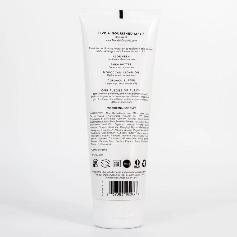 Nourish Organic Hydrating And Smoothing Body Lotion Lavender Mint, 8 Oz