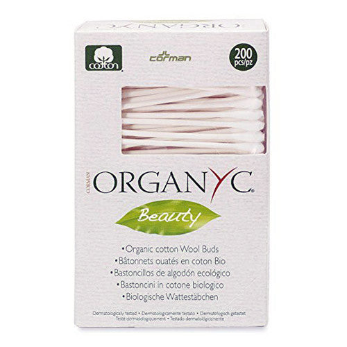 Organyc Beauty Cotton Swabs For Daily Cosmetics And Body Care, 200 Ea